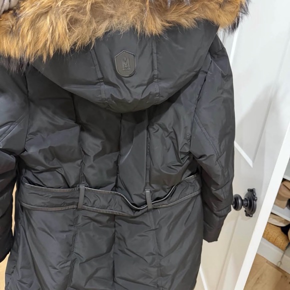 Mackage long coat with fur trim - Picture 4 of 5